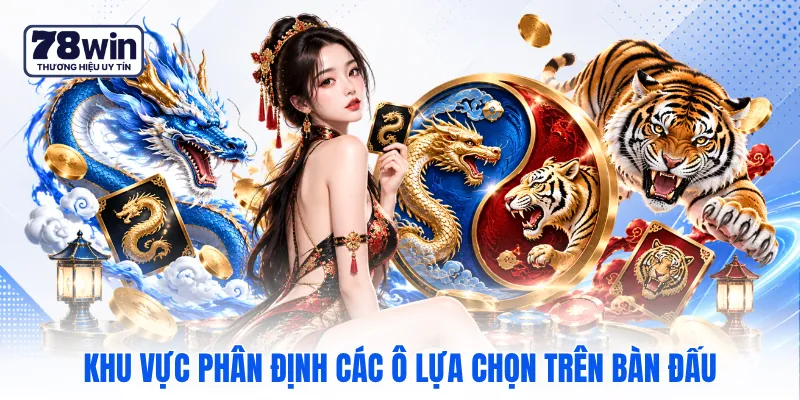 Khu vực phân định các ô lựa chọn trên bàn đấu